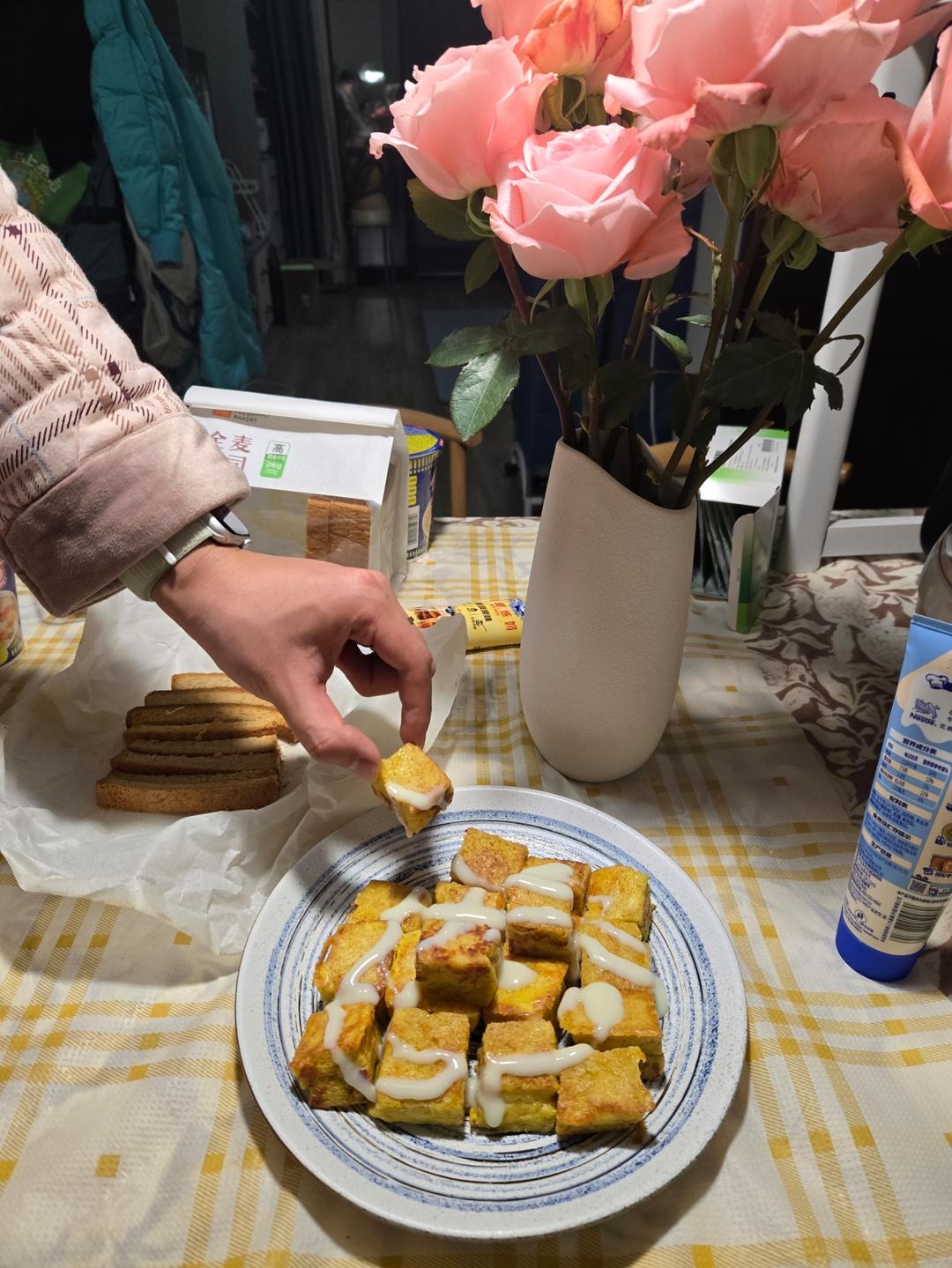 家庭版西多士，超简单的小甜品！