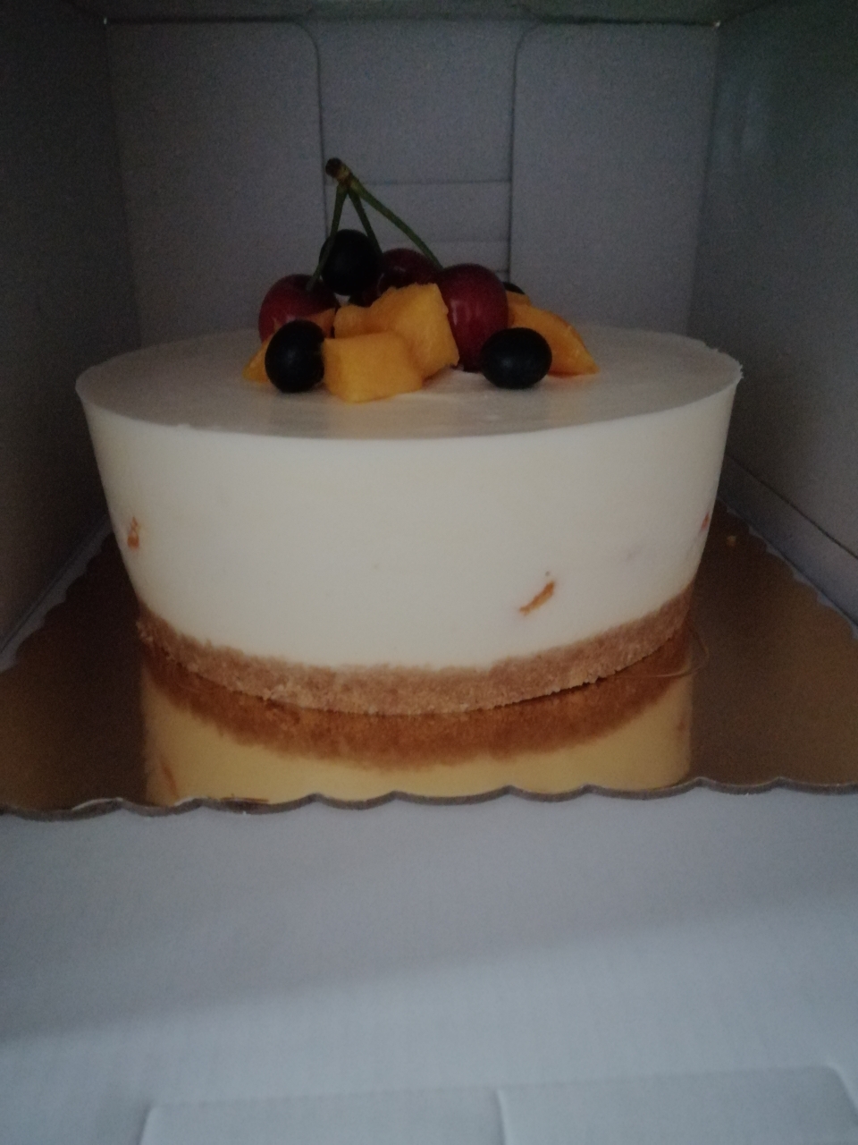 芒果莫斯蛋糕（6寸）的做法