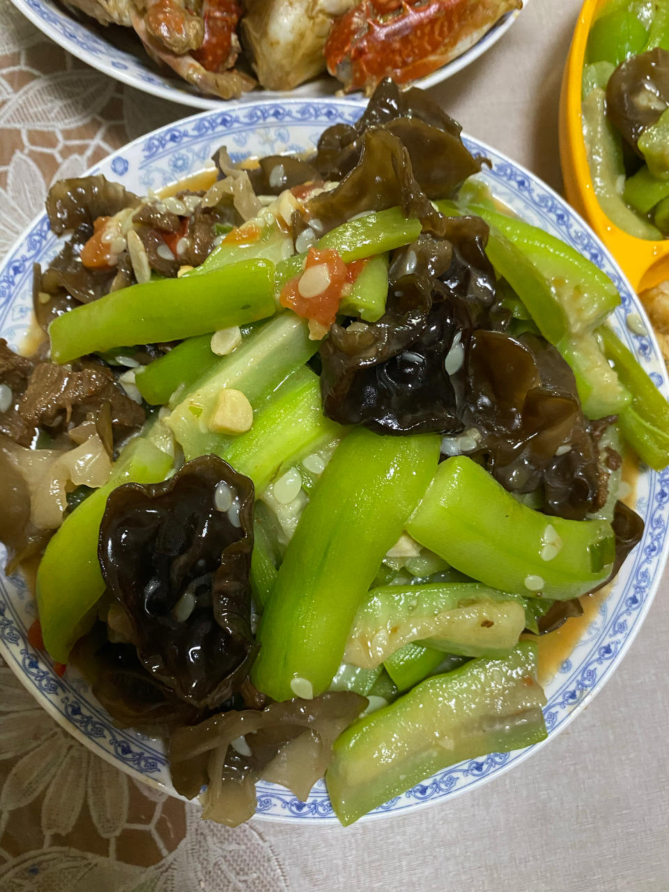 丝瓜怎么炒不黑？
