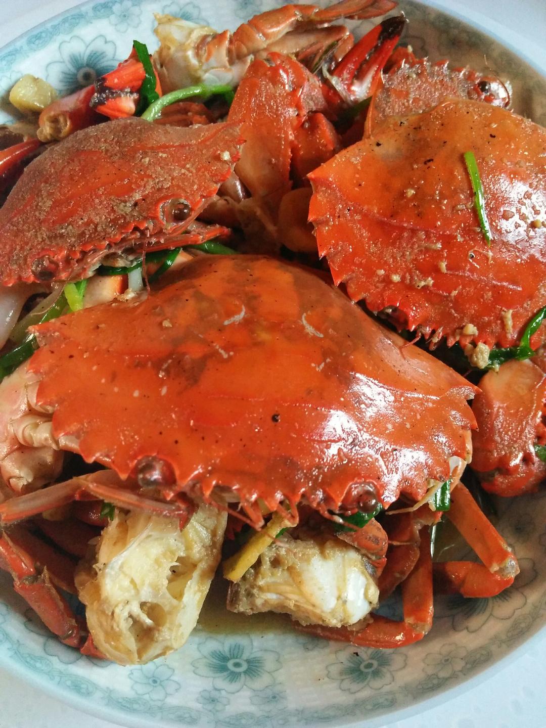 炒梭子蟹
