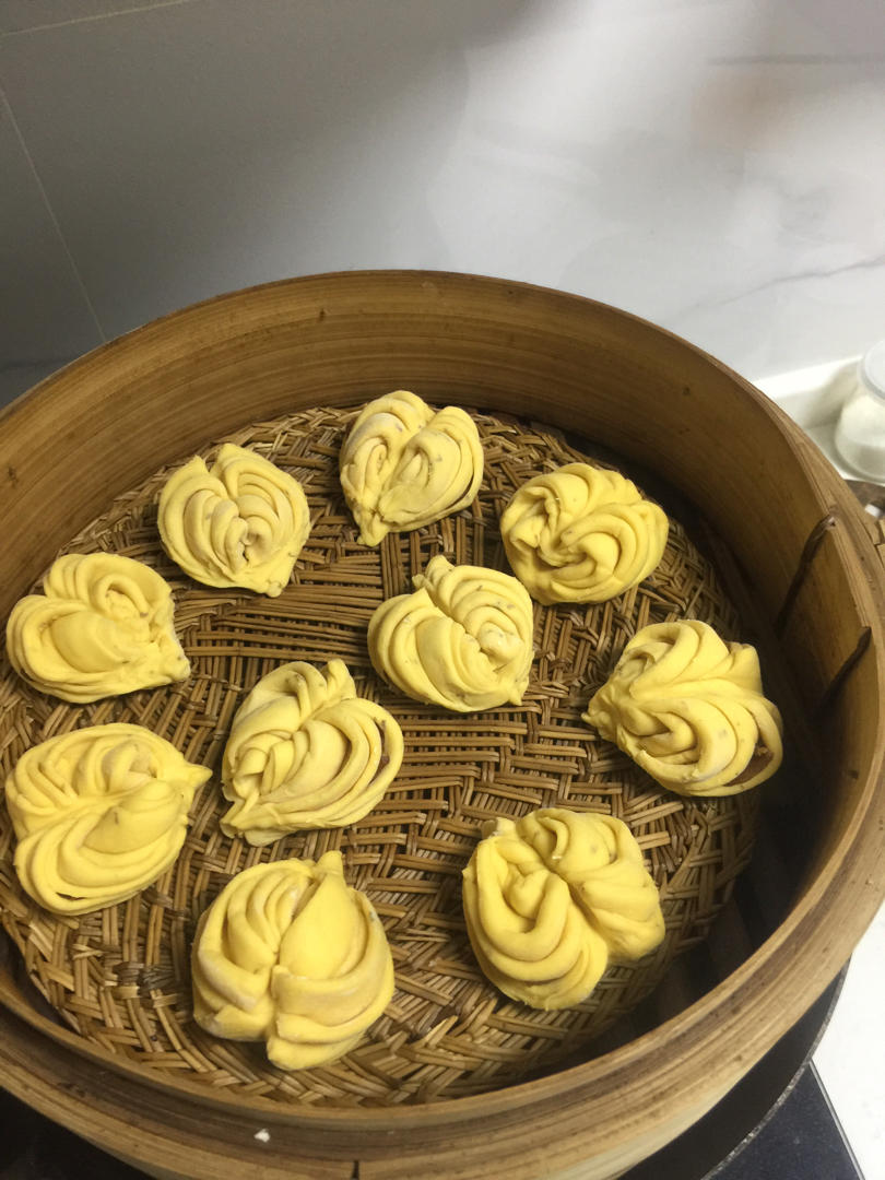 花式馒头---心形菠菜花卷，造型简单快手