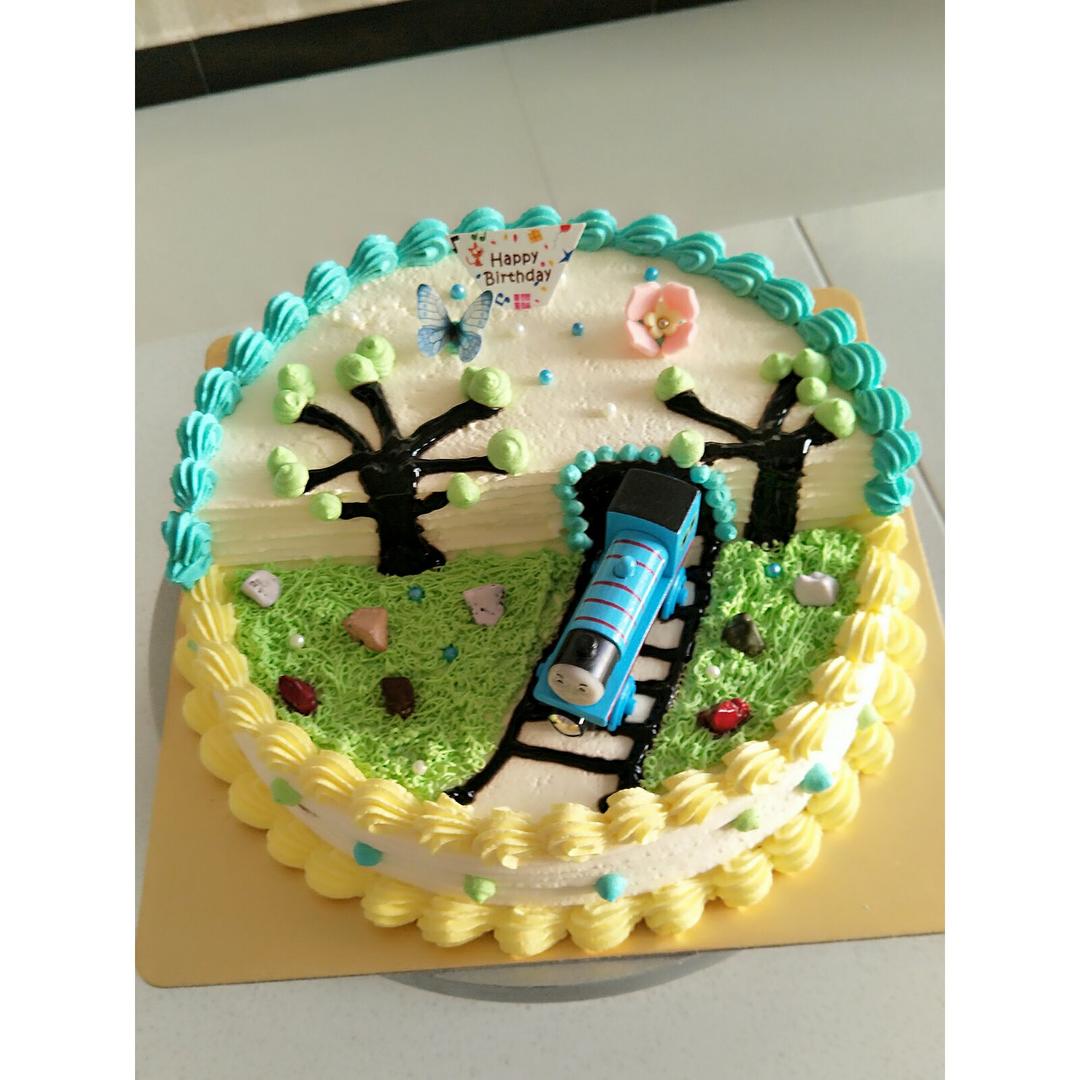 托马斯场景奶油蛋糕