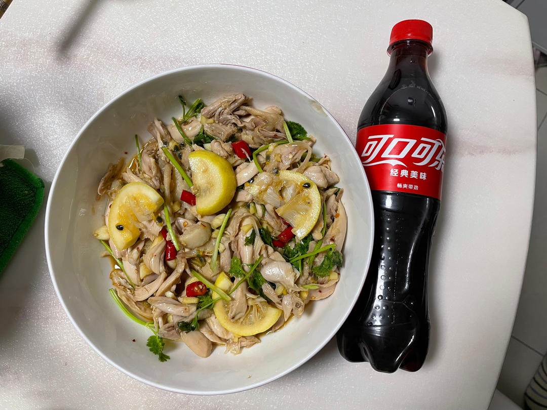 百香果柠檬手撕鸡