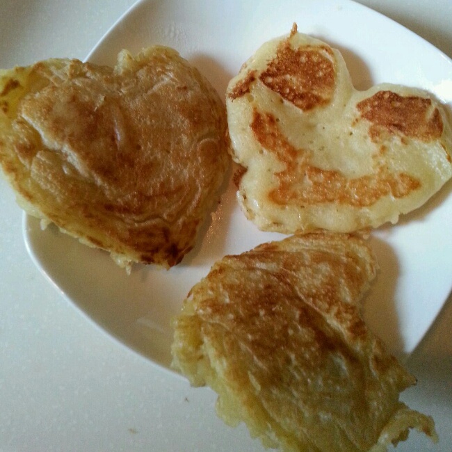 奶香爱心玉米煎饼