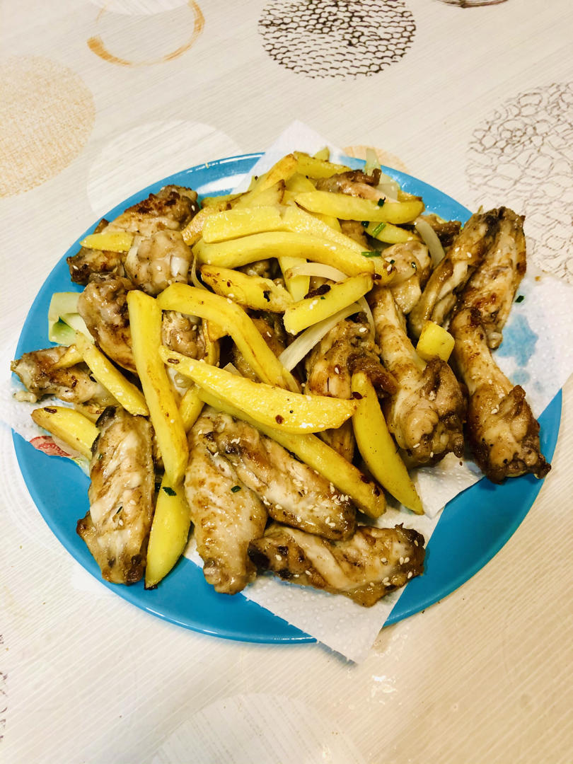 好吃到舔手‼️比烧烤还好吃的孜然鸡翅土豆