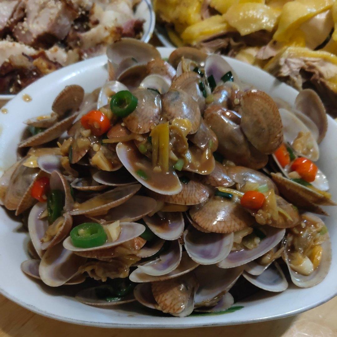 5分钟快手菜❗️秒杀路边摊爆炒花甲～好吃到爆