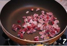 干贝咸肉焖菜饭的做法 步骤7