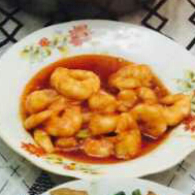 番茄燜虾球
