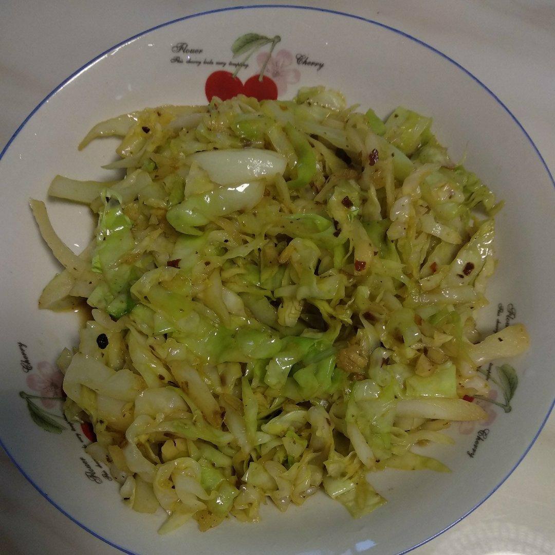 炝锅圆白菜丝