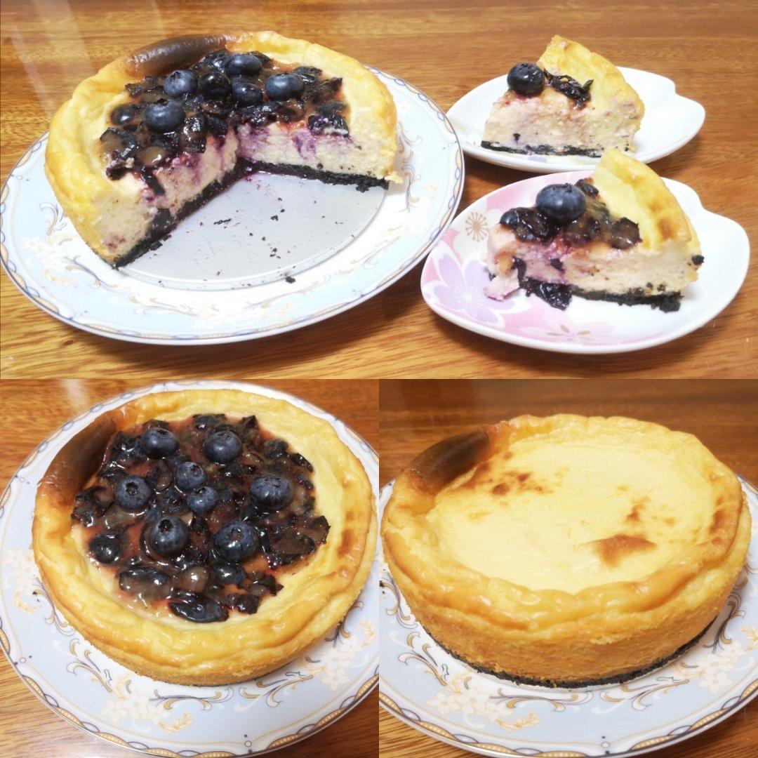 《Tinrry下午茶》教你做烤蓝莓重芝士蛋糕（6寸配方）