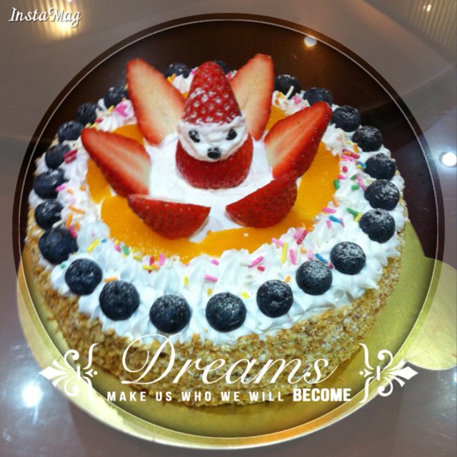 草莓戚风生日蛋糕