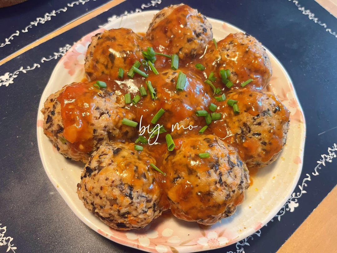 清蒸藕丁肉丸子