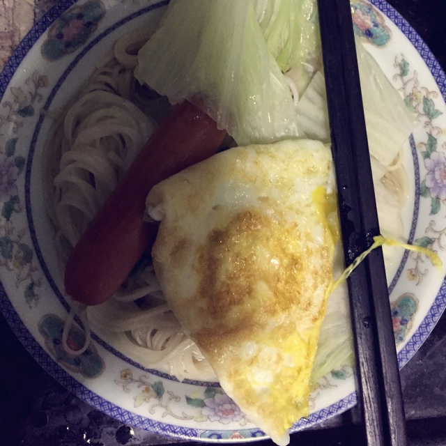 小葱麻油酱油面