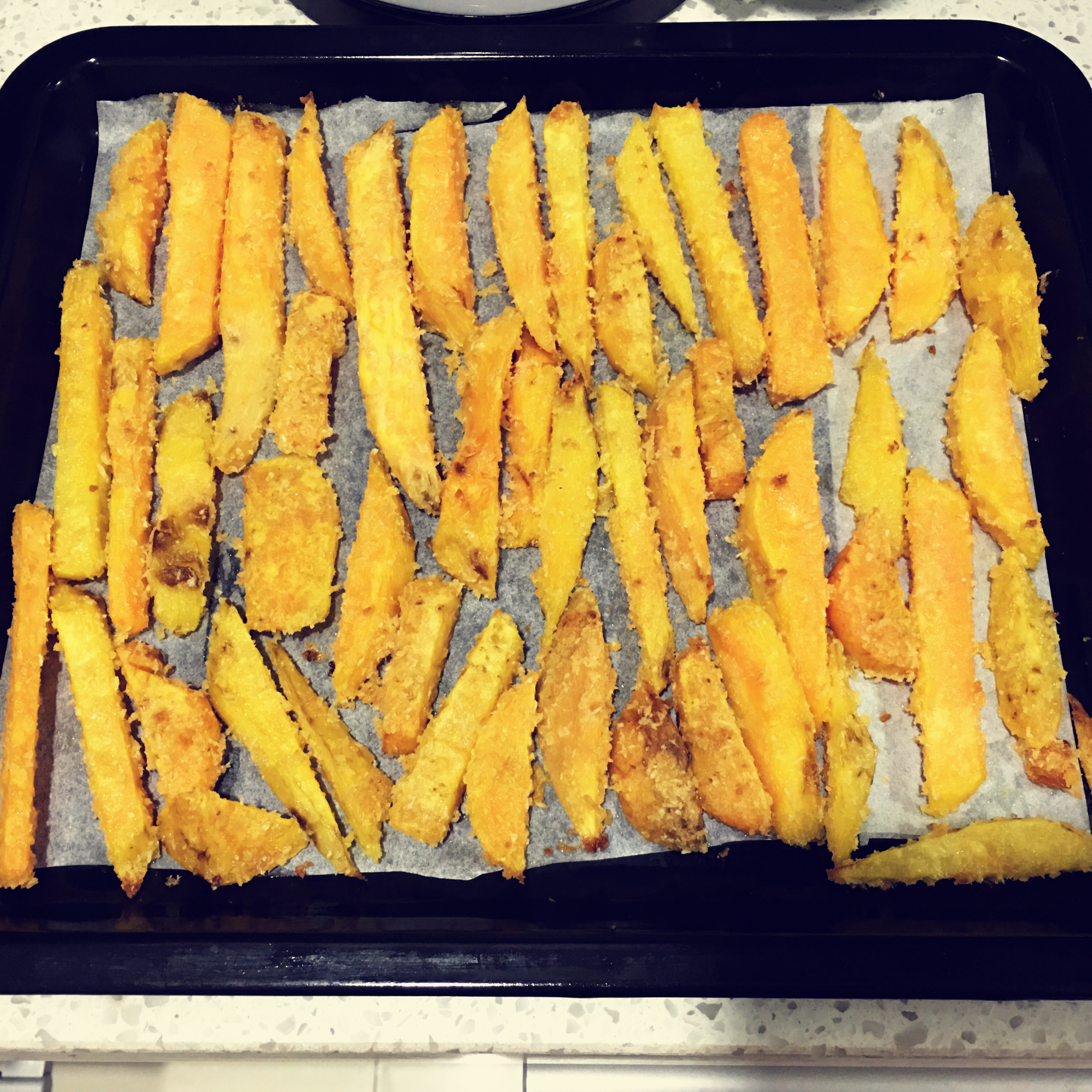椰蓉烤红薯条（健康夜宵）