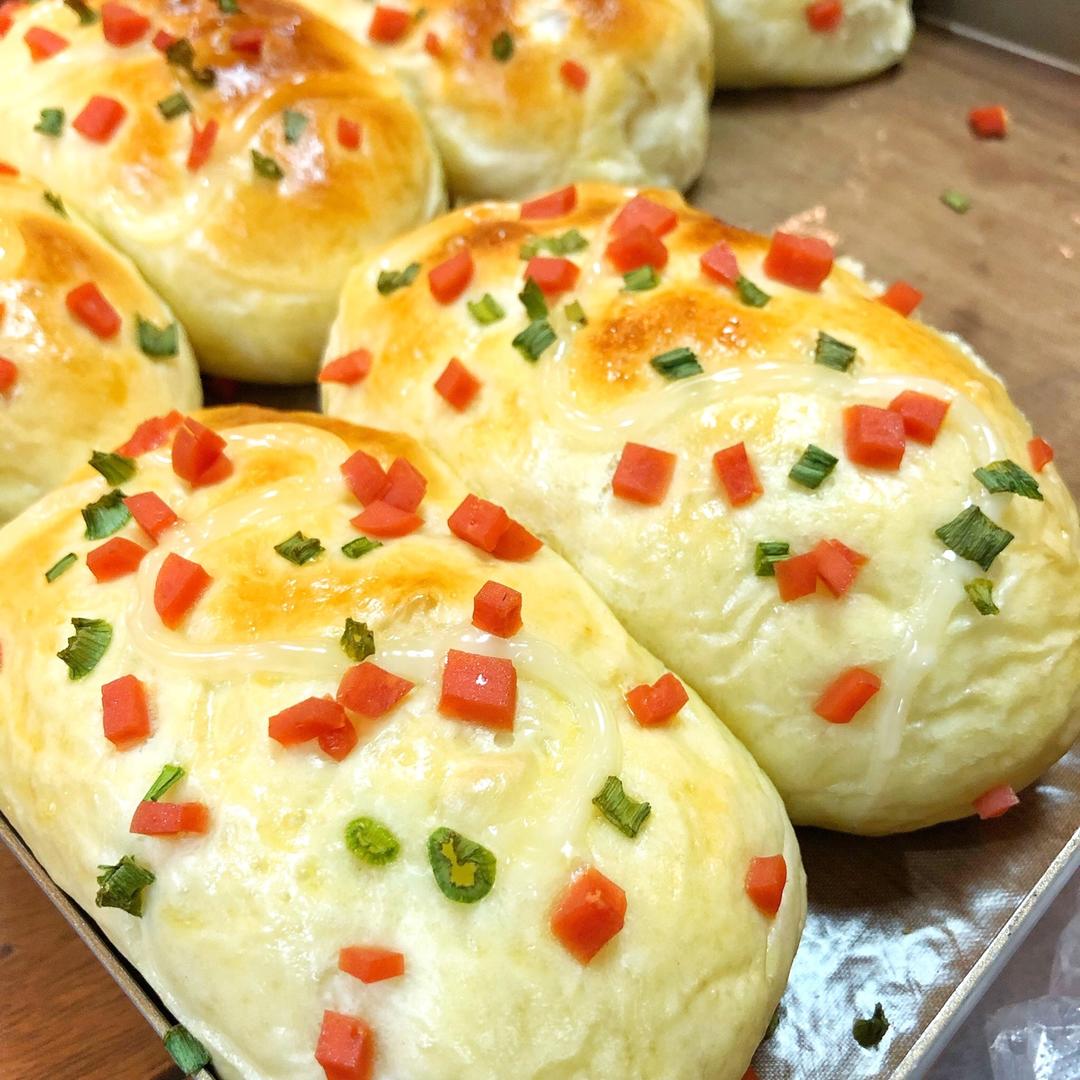 香葱火腿肉松面包