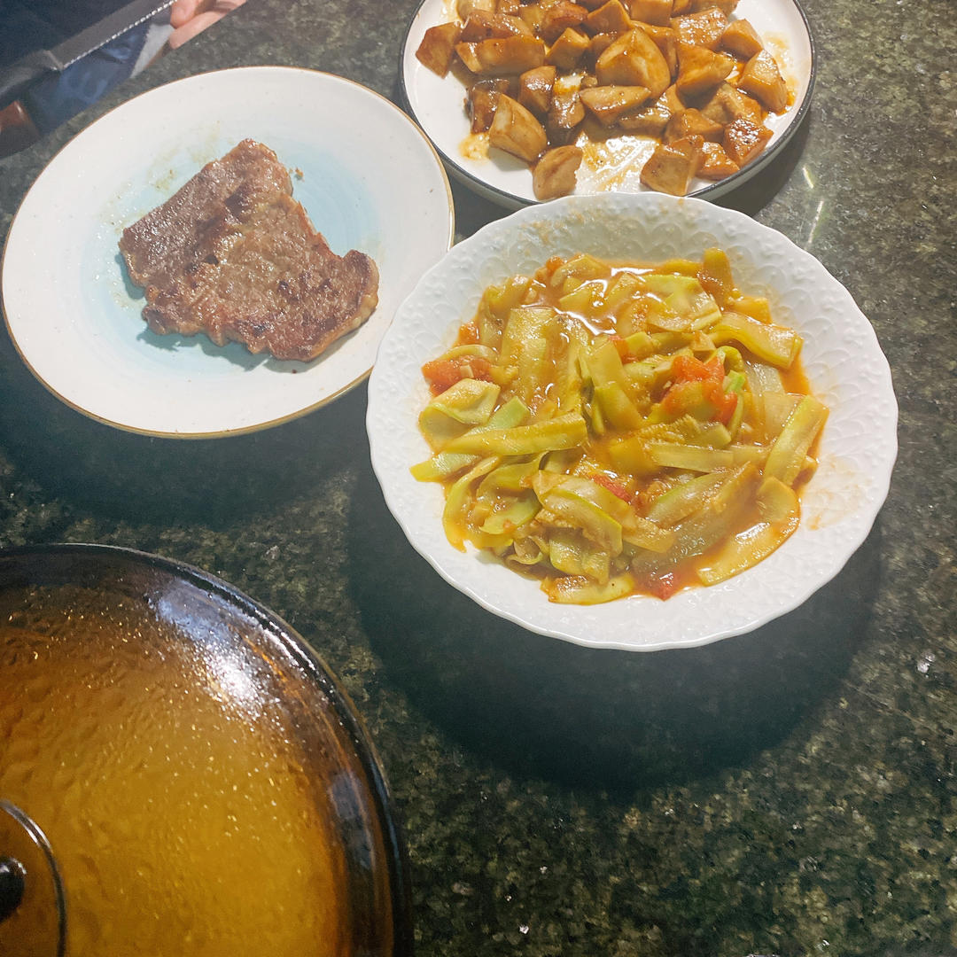 黑椒杏鲍菇牛肉粒