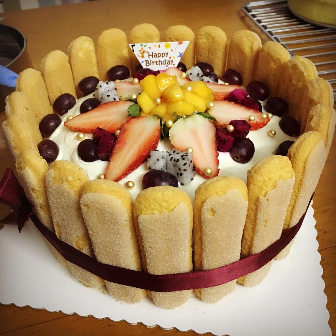 doublehaha做的手指饼干蛋糕