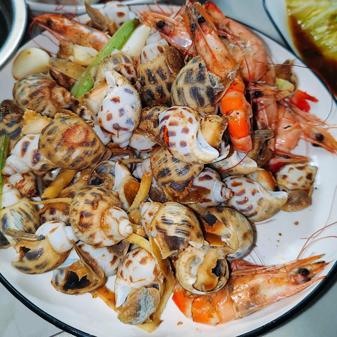 只要6分钟搞定的盐焗花螺