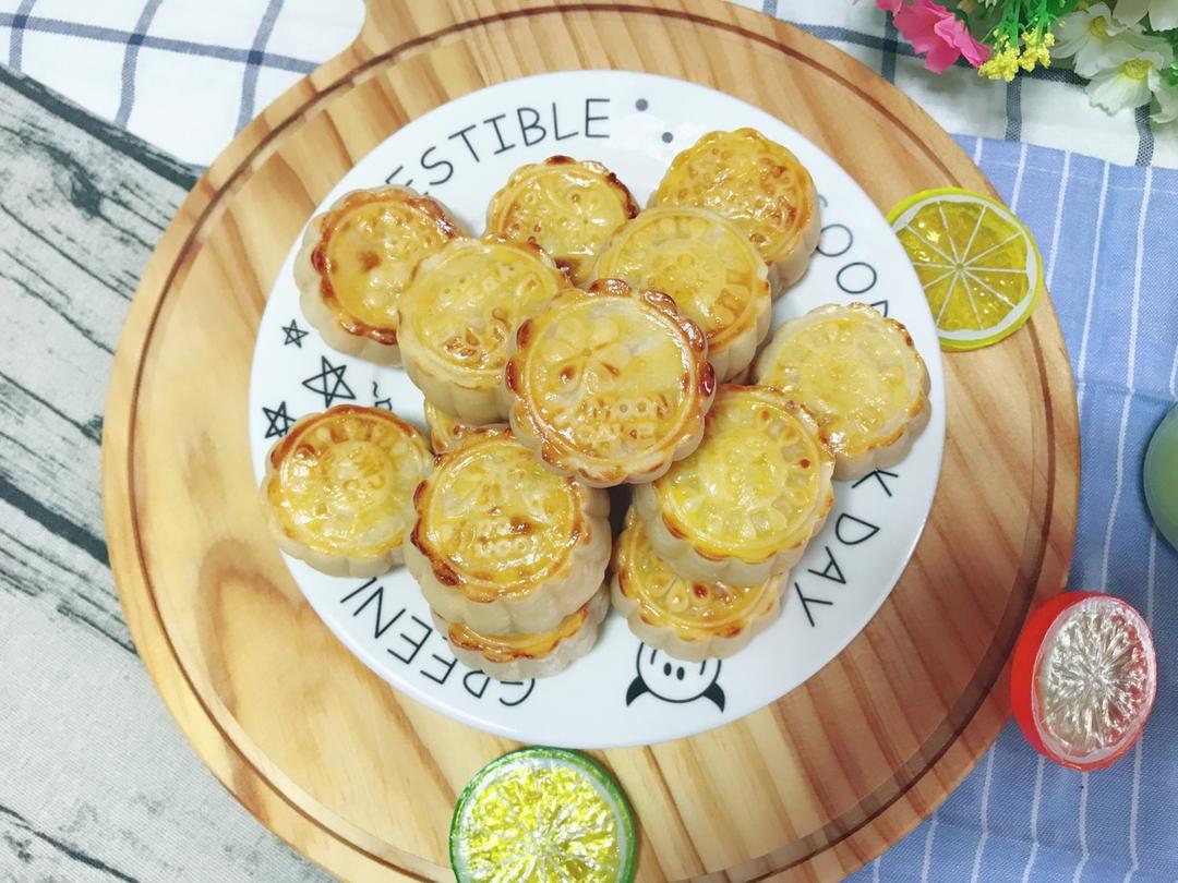 流心奶黄月饼（无吉士粉/转化糖浆版本）【曼食慢语】
