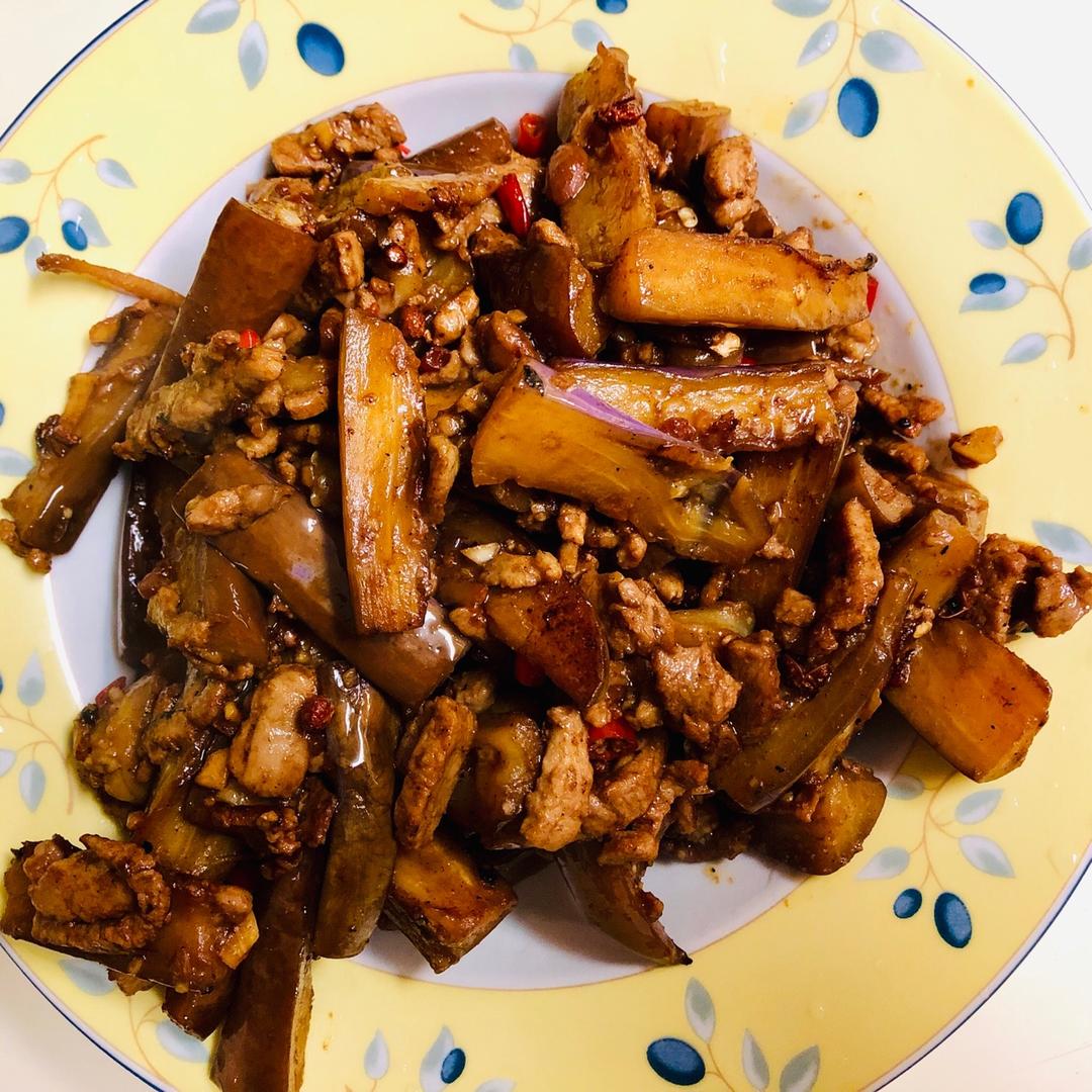 红烧肉沫茄子
