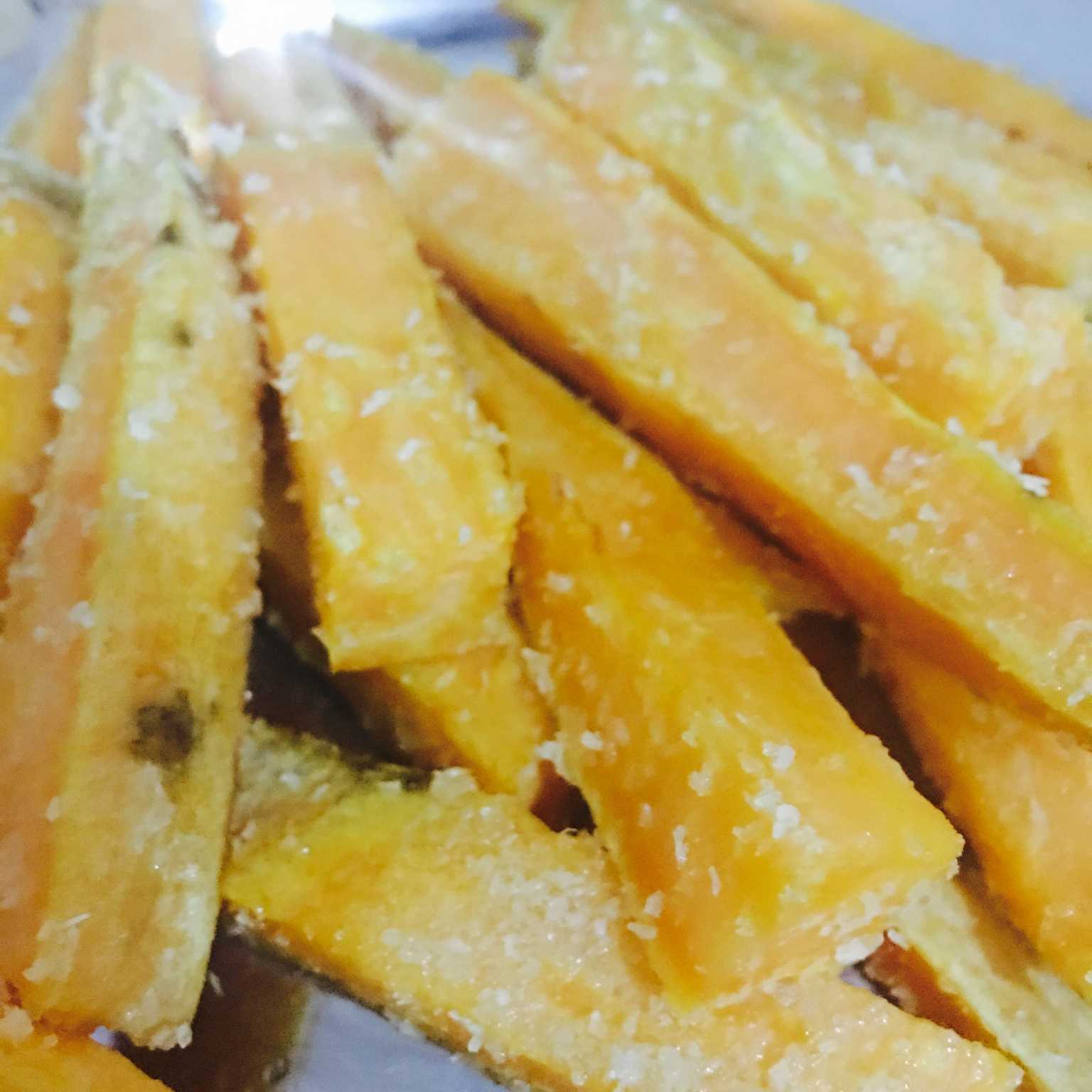 椰蓉烤红薯条（健康夜宵）