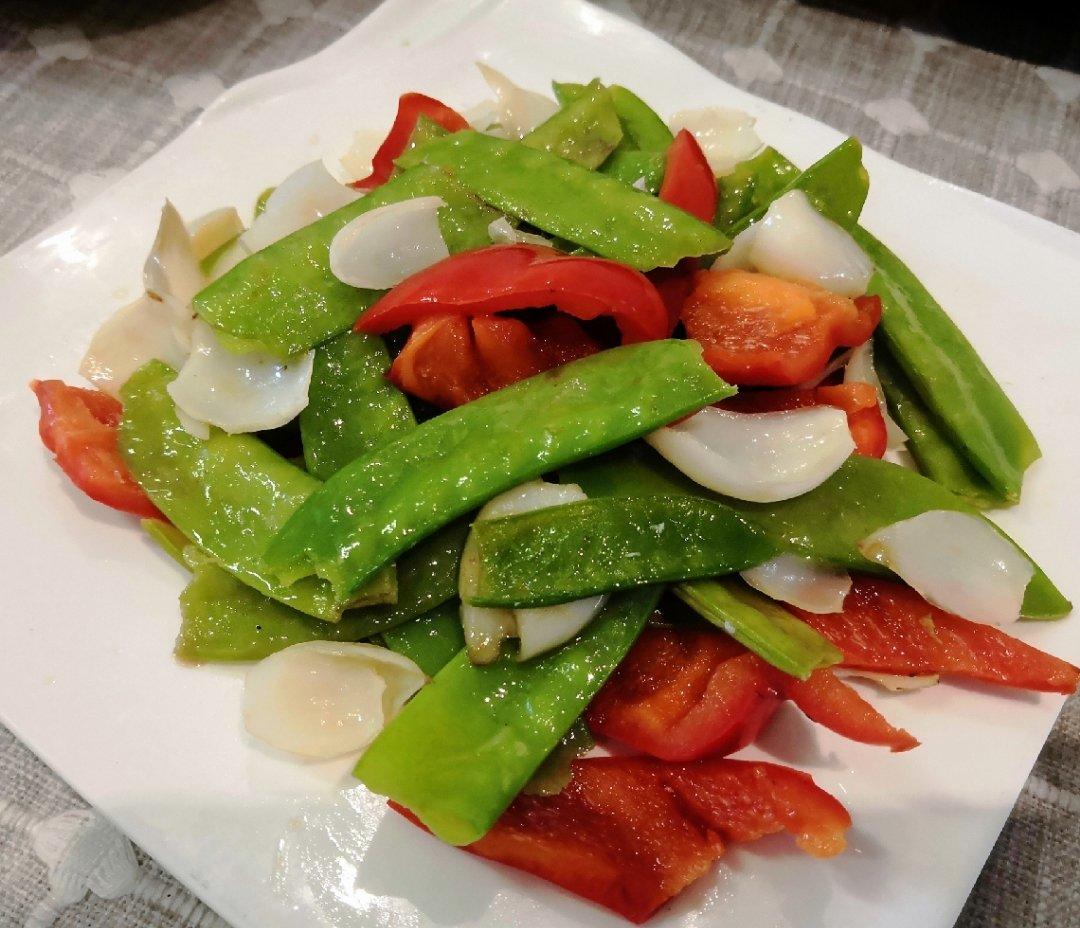 轻言清语心音做的鲜百合炒荷兰豆