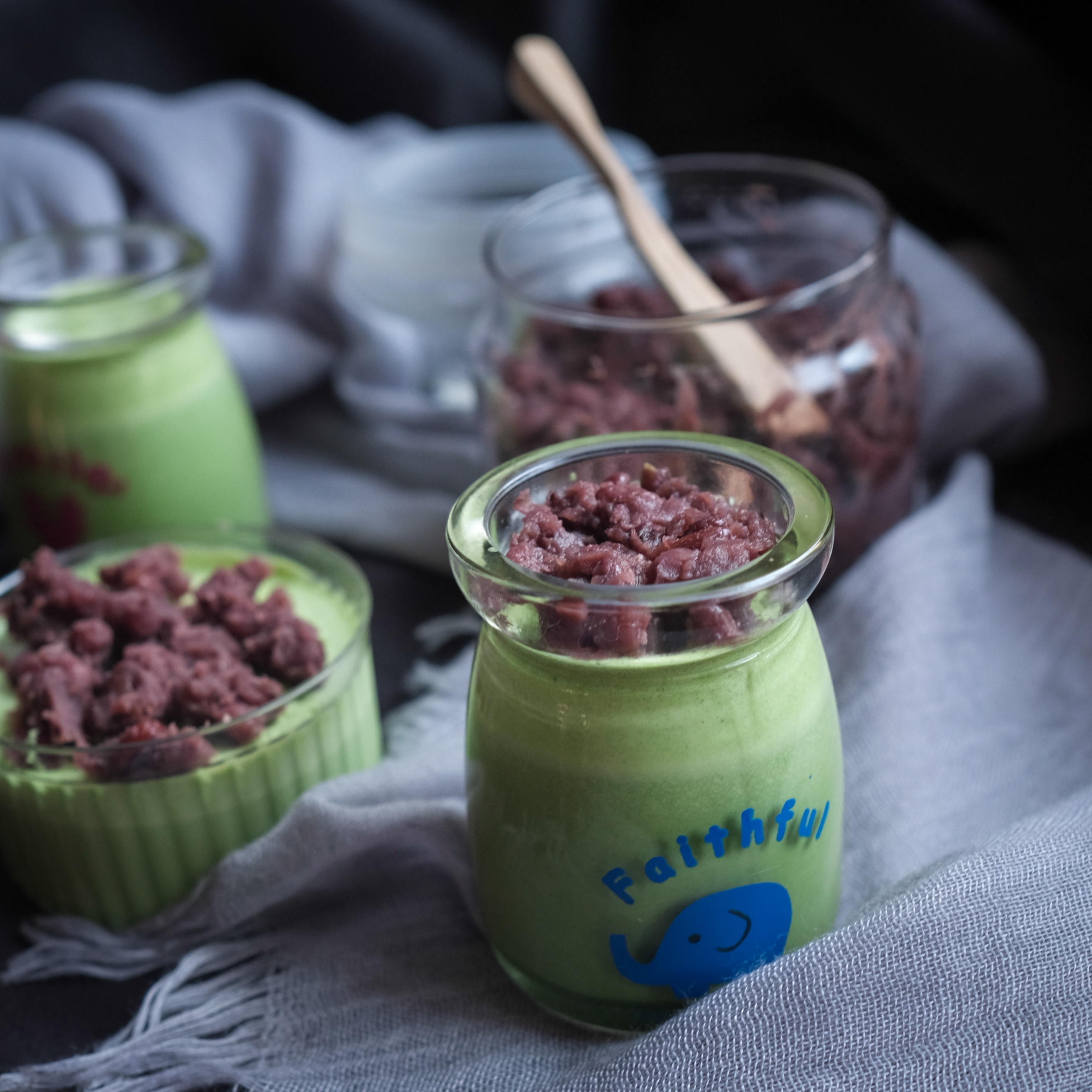 wherever白泥煤做的抹茶布丁