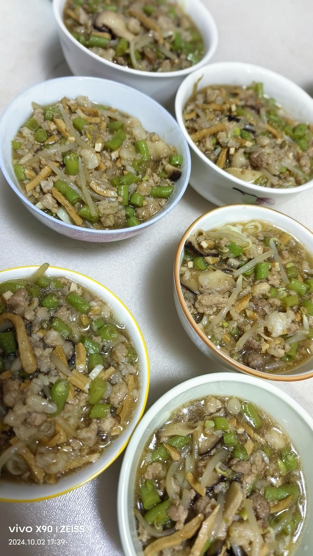 肉末豆角打卤面