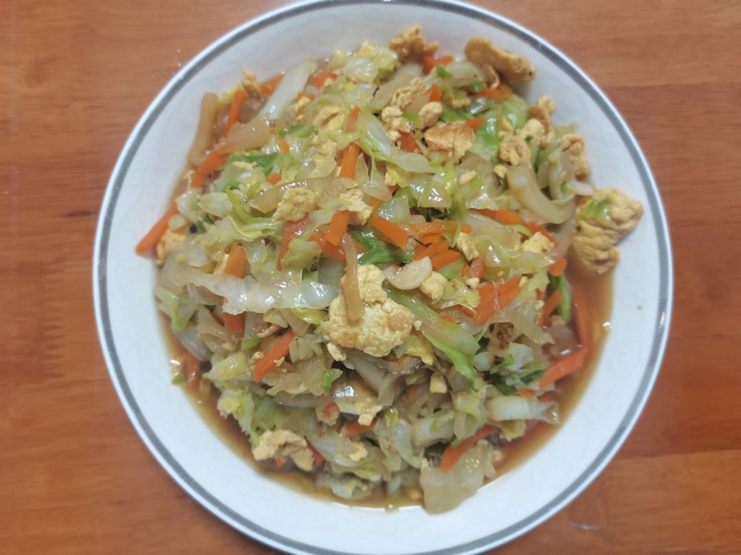 ⚡巨简单好吃又减脂的包菜洋葱胡萝卜炒鸡蛋！新手也能轻易学会！家常菜午餐晚餐