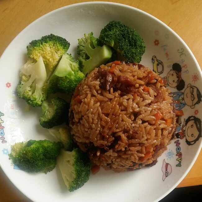 电饭锅版香菇腊肠饭