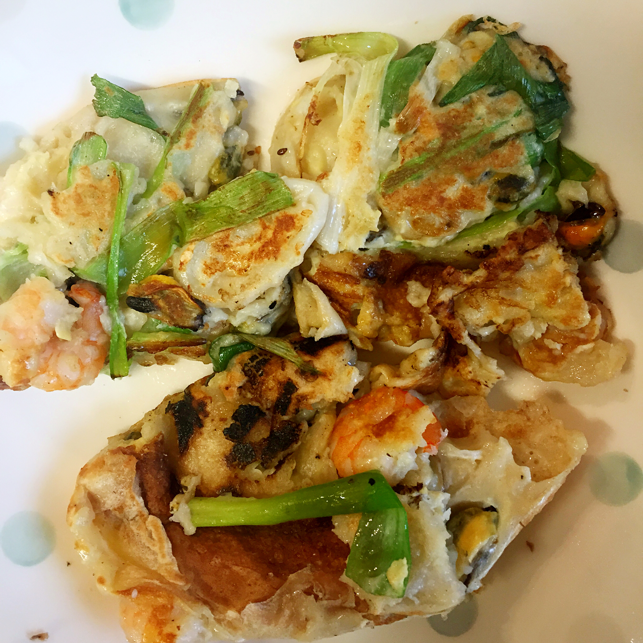 韩国海鲜葱饼