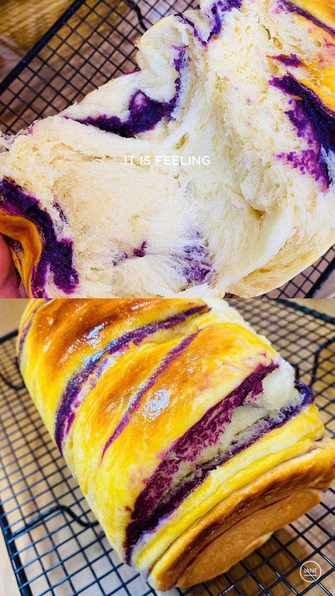 🔥吃一次就爱上的|紫薯吐司|用料十足 一发成功💕的做法