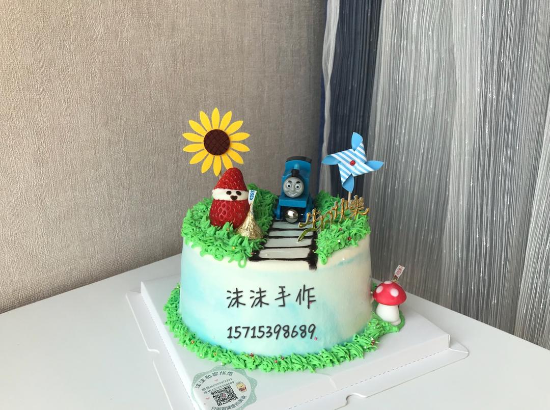托马斯场景蛋糕