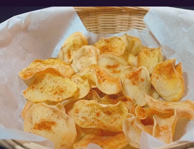 焦香酥脆的自制少油薯片(简单方便)的做法