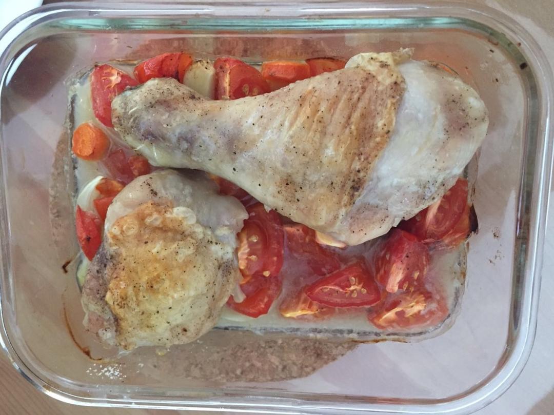 香蒜蕃茄烤鸡腿