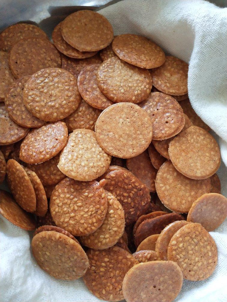 芝麻薄脆蛋白饼干