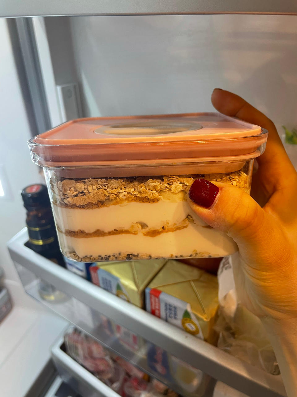 隔夜燕麦豆乳盒子