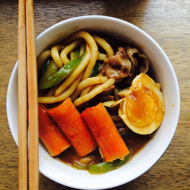 咖喱鱼丸乌冬面