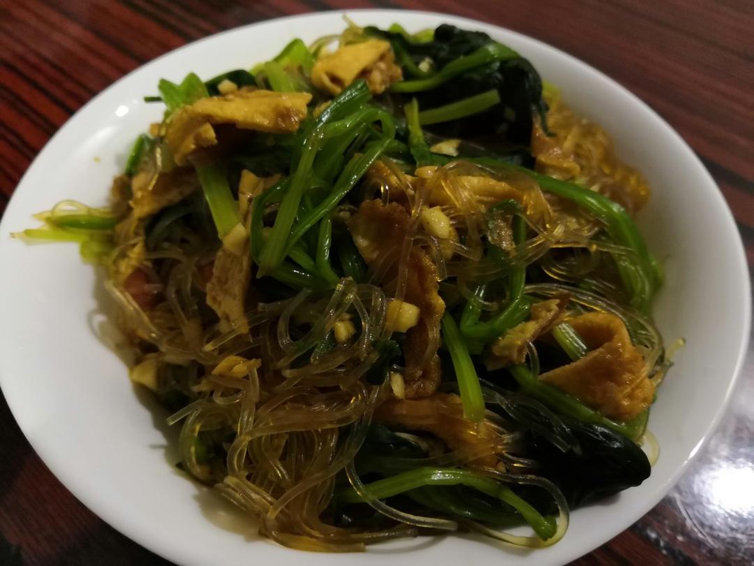 凉拌粉丝菠菜