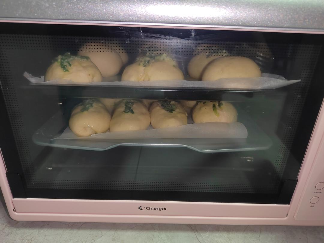 蒜香芝士火腿小吐司🍞超香！无法抗拒的咸口面包