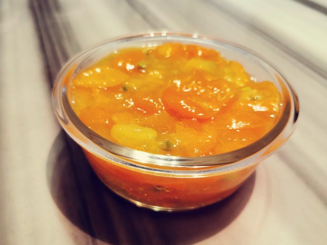 金桔酱润肺止咳化痰疗效好。金桔酱。