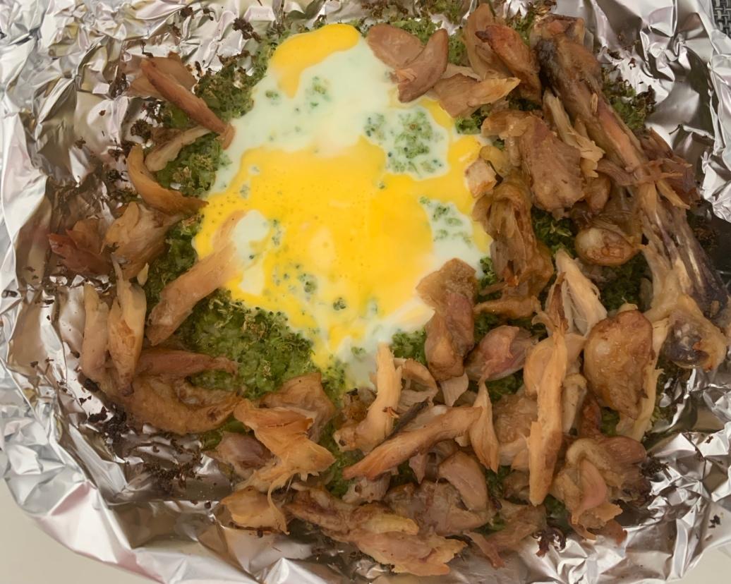 生酮低碳鸡肉拌饭煲仔饭菜花饭的做法