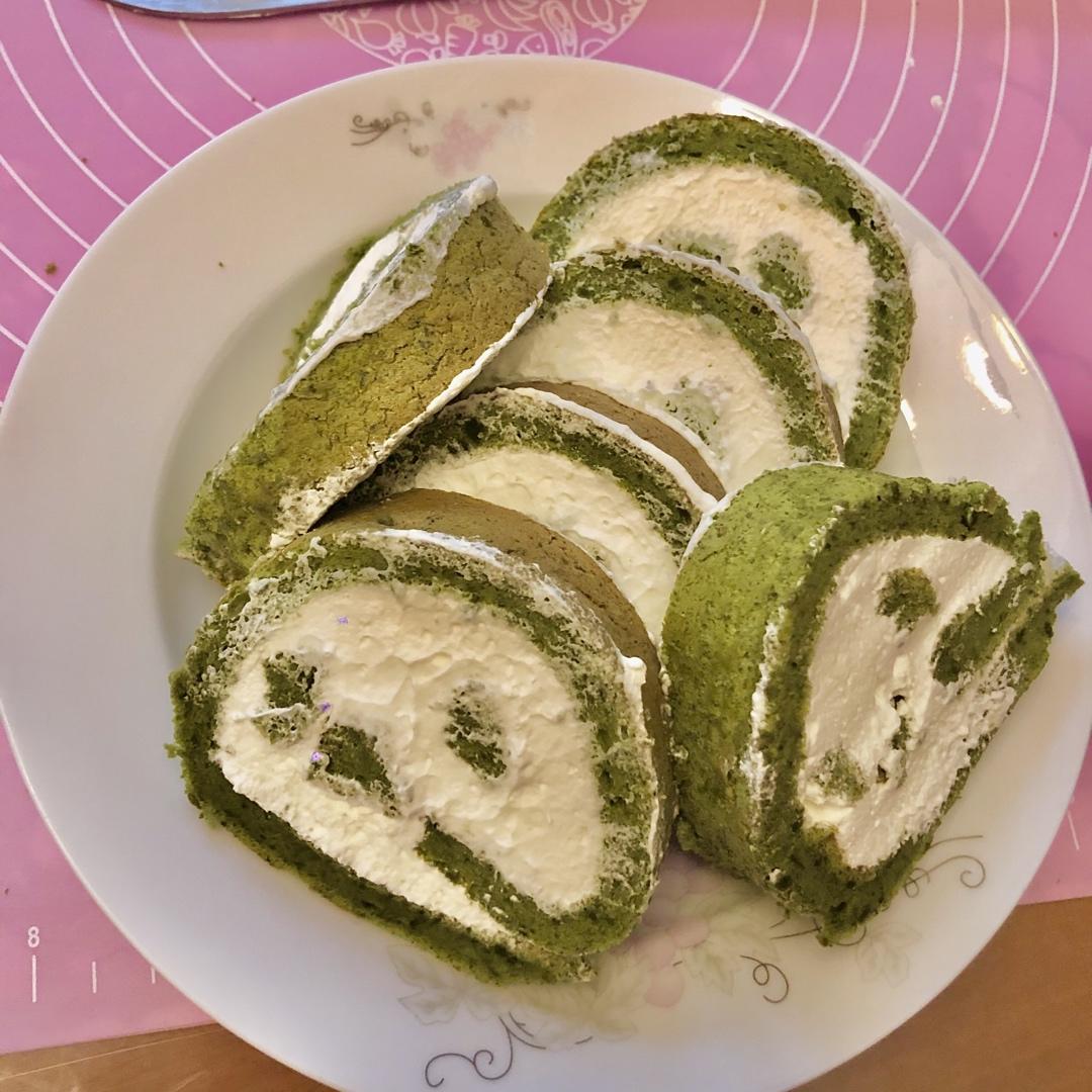 抹茶红豆蛋糕卷