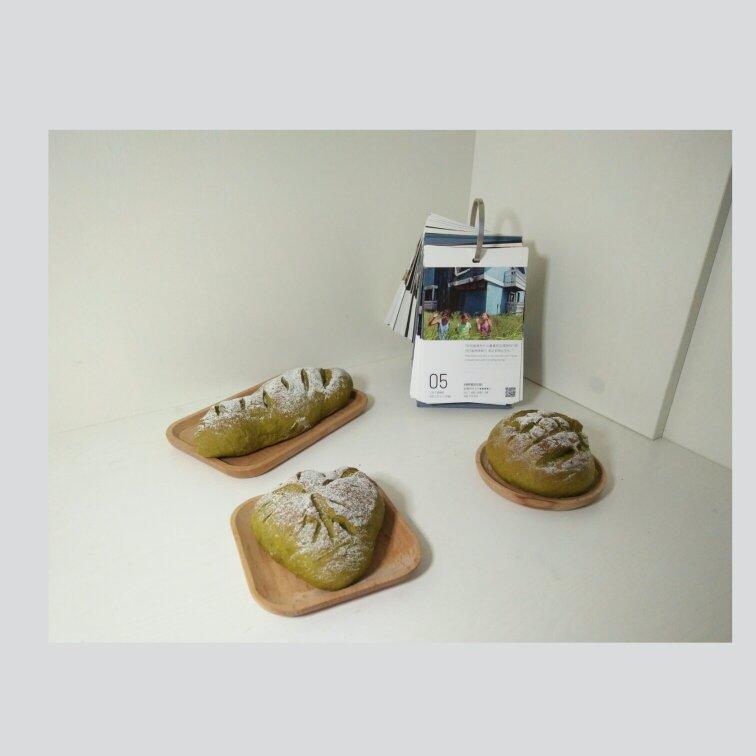 抹茶蜜豆软欧包