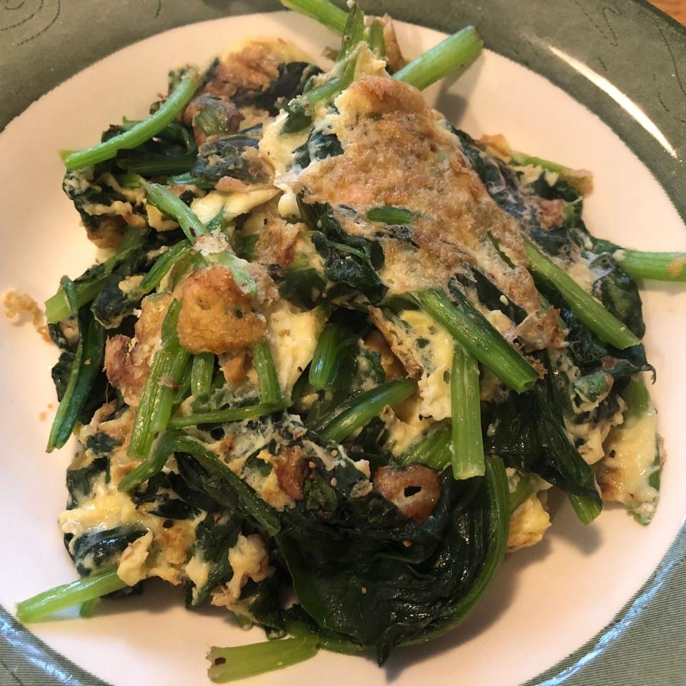 菠菜鸡蛋饼