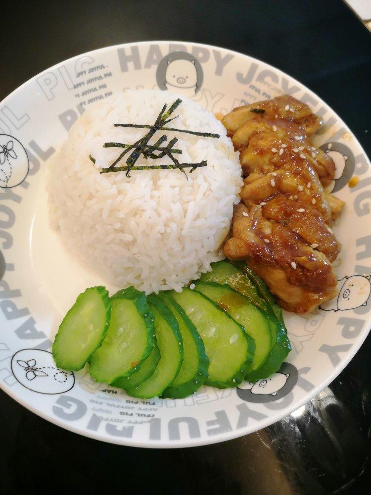 照烧蒜香版鸡腿饭的做法