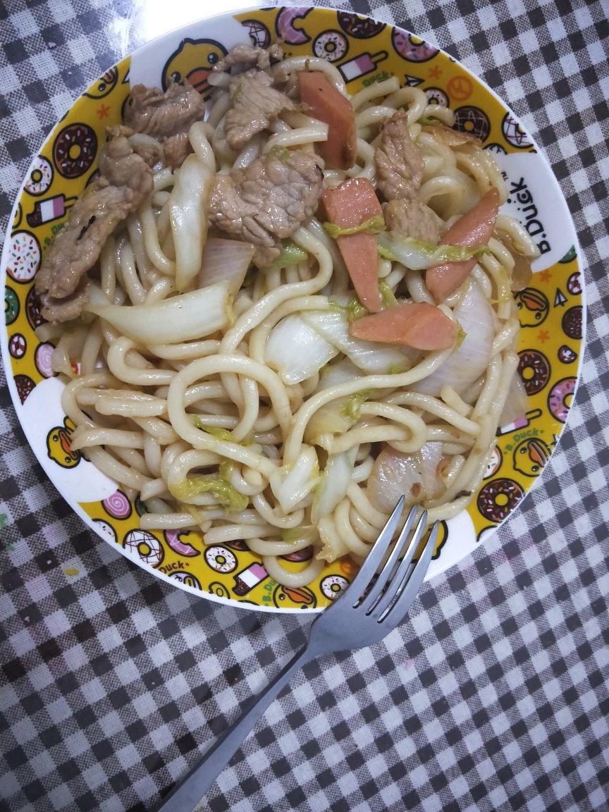 炒乌冬家庭简单版