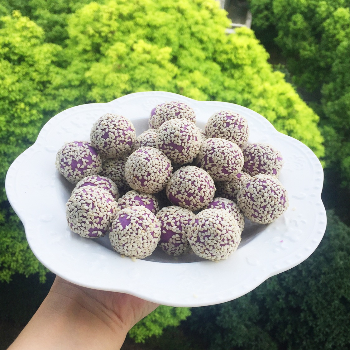 【芝士紫薯糯米球图片】雨花石1219_下厨房