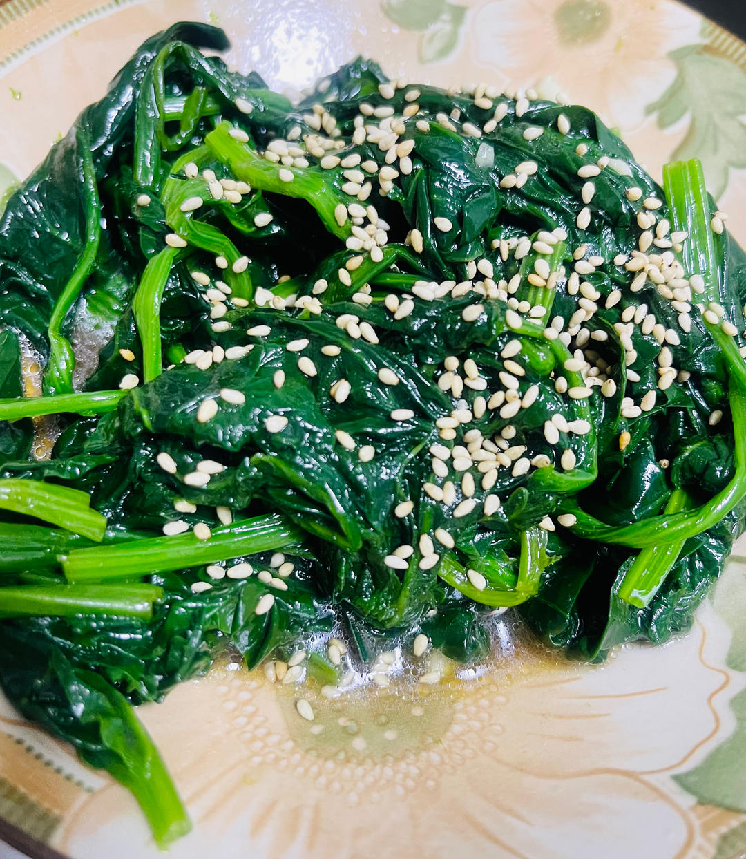 凉拌菠菜(家传秘方)