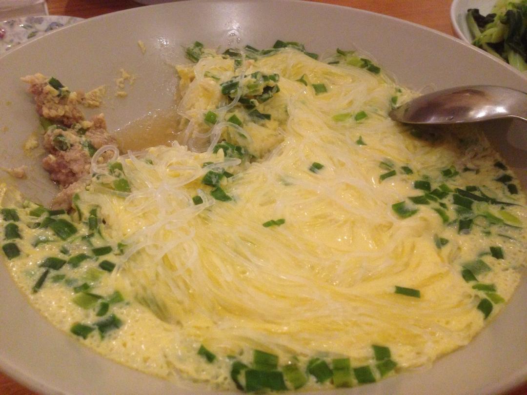 粉丝、肉末蒸水蛋